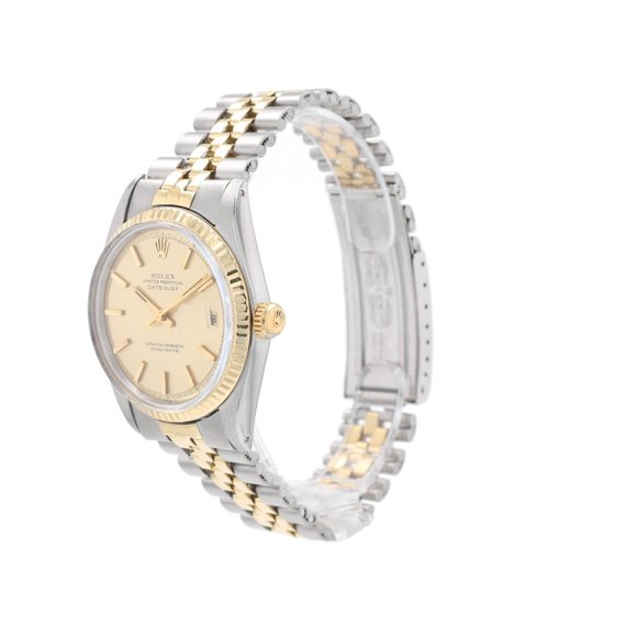 Rolex Datejust 1601 36mm Silver  Index Dial Fluted Bezel Jubilee Folded Band - Picture 2 of 9